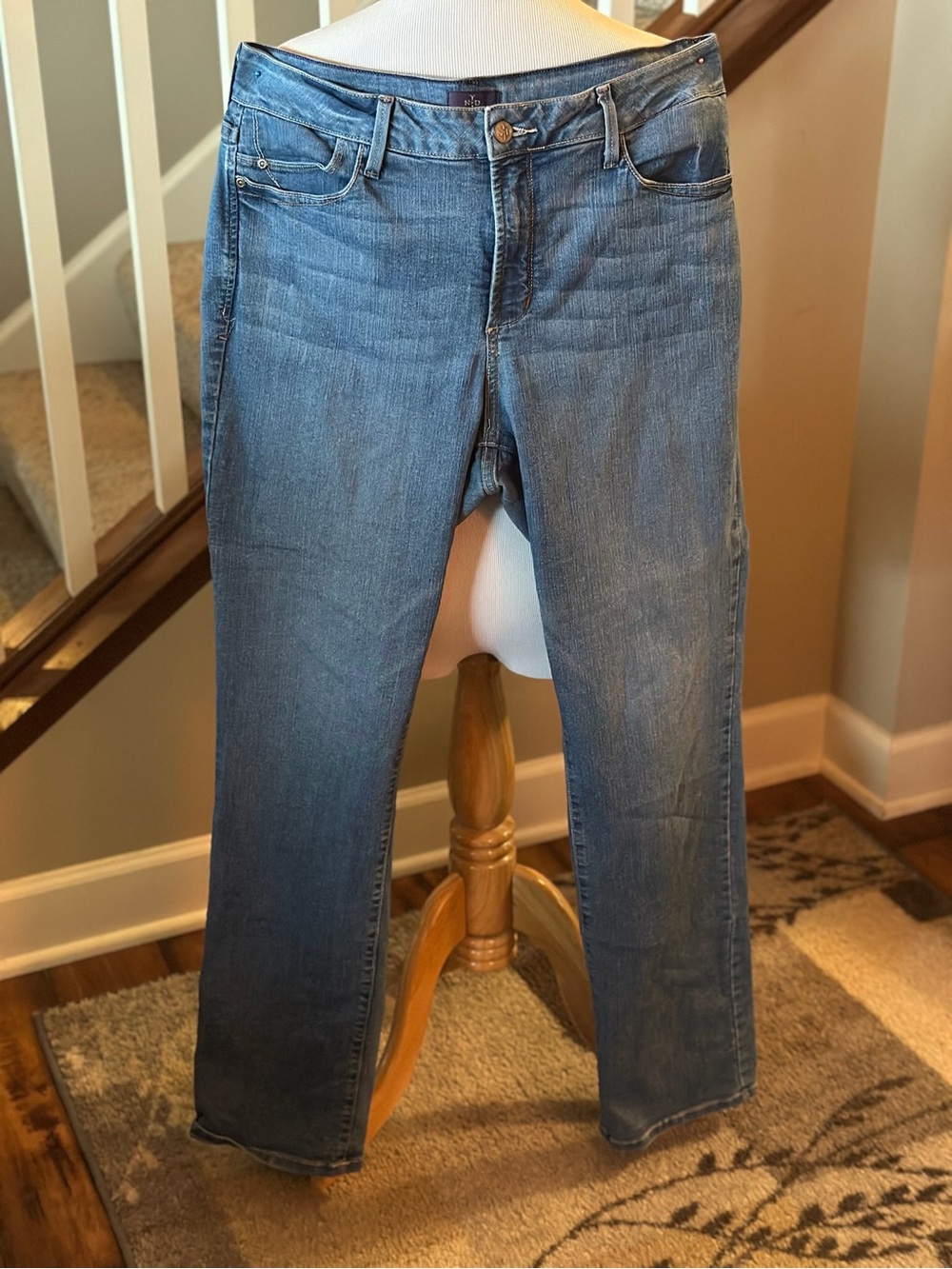 NYDJ Medium Blue Denim Straight Jeans - N1012